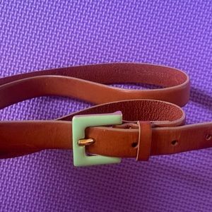 Hugo Boss belt / brown leather + turquoise hard wear / 31”-35”